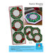 Front of the Festive Wreaths quilting pattern featuring a table runner, placemats, and a table mat.
