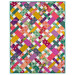 The completed Picnic Quilt colored in vibrant fabrics from the Wild Abandon collection, isolated on a white background.