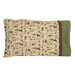 A shot of the Magic Pillowcase in tan and green, isolated on a white background.