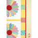 A shot of the side of the wall hanging, showcasing the patchwork details on the border and binding.