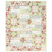 The completed Comfort of Psalms Quilt Kit, colored in green, blue, and pink fabrics from the My Victorian Garden collection, isolated on a white background.