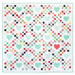 The completed Summer Love Quilt, colored in the bright yellows, reds, and aquas of the Summertime collection, isolated on a white background.