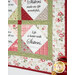 A stylized shot of the lower right corner of the quilt, showcasing the floral border and red binding.