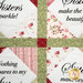 A close up on a cornerstone between the sashing and sisters panels, demonstrating fabric, print color, and panel details.