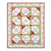 The completed Forever Sisters Charm Quilt colored in rich red, pink, and green fabrics from the A Very Sweet Christmas collection, isolated on a white background.