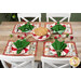 A shot of a table with four table settings using the placemats and coordinating cutlery, napkins and decor.