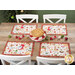 A shot of a table with four table settings using the placemats and coordinating decor.