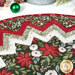 A stylized super close up on the topper, showing details on the floral and leafy prints of the topper.