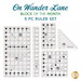 The On Wander Lane - Block of the Month - Creative Grids Ruler Set - 5 pack, isolated on a white background.