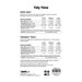 Back cover of the pattern listing project specifications.