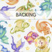 Colorful cartoon dragons in various shades, flying among stars on a white background labeled backing.