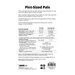 Back cover of the pattern listing project specifications.