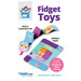 The front cover of the Fidget Toys pattern with the finished sensory toys, isolated on a white background.