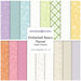 A stacked collage of light fabrics included in the Kimberbell Basics Flannel Sweet Dreams FQ Set.