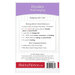 Back cover of the pattern listing project requirements and recommended notions.