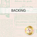 A swatch of cream fabric with mint green blocks of text, plowing guides, and farm motifs like barns and cows. A banner at the top reads 