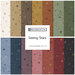 A fabric collage featuring star themed tonals in various colors from the collection Seeing Stars. 
