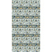 A border stripe fabric featuring baby blues and travel inspired motifs from the collection Traveling Teddies.