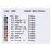 Back of pattern, detailing necessary DMC embroidery floss necessary for project.