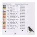 Back of pattern, detailing necessary DMC embroidery floss necessary for project.