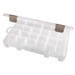A shot of the Floss Finder box, empty with its lid open, isolated on a white background.