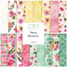 A fabric collage featuring spring watercolor inspired florals from the collection Peony Blossoms.