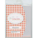 Package of vintage cloth featuring orange gingham design labeled Shadow, 19 x 21 fabric, 14 count.
