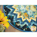 A top-down shot of the outer edge of the topper, showcasing the prairie points and fabric details.