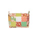 The completed Mini Charm Bag colored in vibrant, sunny colored fabrics from the Portofino collection by Moda, isolated on a white background. 