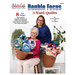 The front of the Double Focus 3-Yard Quilts book, featuring Donna Robertson and Fran Morgan holding baskets of quilts with potted plants in the background.