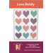 The front of the Love Boldly Quilt Pattern, showing the finished quilt isolated on a white background.