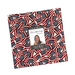 Layer cake featuring a repeated pattern of American flags, labeled with Moda 250 Years and designer's name.