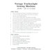 Back of the pattern listing project requirements.