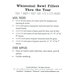 Back cover of pattern listing project requirements.
