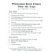 Back cover of pattern listing project requirements.