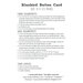 Back cover of pattern, listing project requirements.
