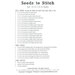 The back of the pattern showing the required materials.