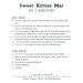 Back cover of pattern, listing project requirements.