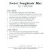 Back cover of pattern, listing project requirements.