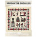 The front cover showing an showing the completed vintage sewing tools quilt pattern.