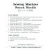 Back of the pattern listing project requirements.