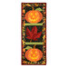 The finished Foundation Paper Piecing Series 3 October project colored in fall and Halloween colors, isolated on a white background.