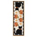 The completed Scaredy Cat Table Runner, colored in warm orange, cream, gray, and black fabrics from the Midnight Moon collection, isolated on a white background.