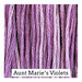 A purple variegated swatch of Classic Colorworks floss.