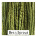 A green swatch of Classic Colorworks floss. 