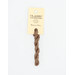 A skein of light brown embroidery floss, twisted and bundled, with a cream and black label featuring the brand name and color information.