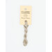 A skein of cream embroidery floss, twisted and bundled, with a cream and black label featuring the brand name and color information.