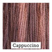 A variegated swatch of Classic Colorworks floss in the colors muted pink and warm gray. 