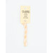 A skein of very light peach embroidery floss, twisted and bundled, with a cream and black label featuring the brand name and color information.