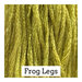 A bright green swatch of Classic Colorworks floss. 